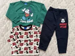 しまむら 福袋　ミッキー　トレーナー　ロンT パンツ　100サイズ