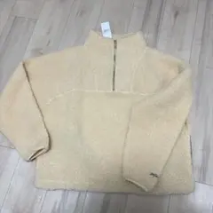 もくもくちゃん ハーフジップ フリースジャケット クリーム色 - メルカリ