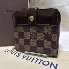 ルイヴィトン ダミエ エベヌ N61668 コンパクトジップ 二つ折り財布 9