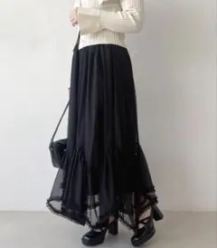 アプレジュール アシメチュールスカート