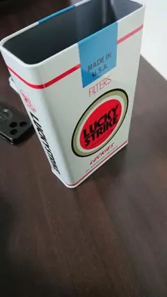 【アンティーク】ラッキーストライク 缶 灰皿【置物】