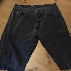 Wrangler ブラックデニム ハーフパンツ