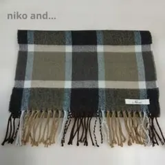 Niko and... チェック柄マフラー　ニコアンド