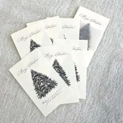 【即納】クリスマスツリー　メッセージカード　10枚セット