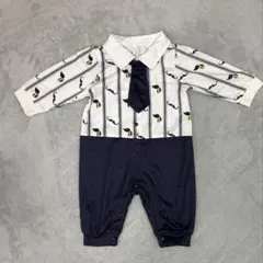 ストライプ柄ロンパース　ネクタイ　SHEIN