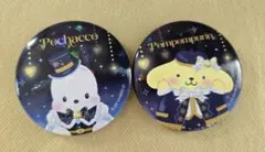 サンリオ　ハッピーくじ　F賞　缶バッチ　ポチャッコ・ポムポムプリン