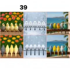 鳥柄【39】パネル生地　在庫限り