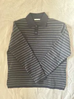 ★ドイツ発*ZARA*新作*ソフトニット長袖ポロシャツ/STRIPED★