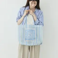 【新品未開封】紀ノ国屋　メッシュバッグ　ライトブルー