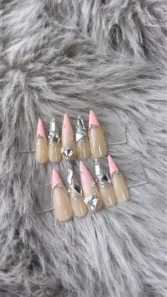 ネイルチップ　ベイビーブーマー　フレンチネイル