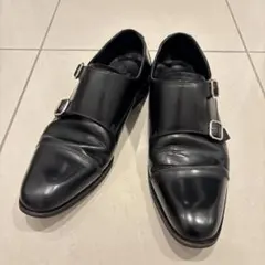 REGAL ブラック ダブルモンクストラップシューズ