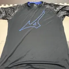 Mizuno クイックドライ 2XL シャツ ブラック/ブルー