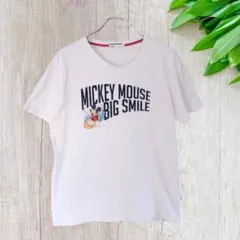 【ディズニー】Tシャツ（L）ロゴT ミッキーマウス　Mickey Mouse