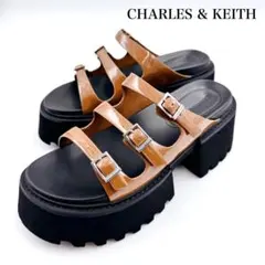 未使用✨ CHARLES & KEITH Nadine プラットフォームサンダルのサムネイル