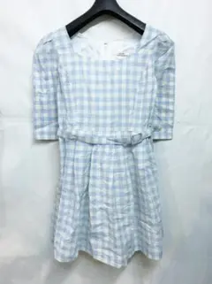 dazzlin｜ダズリン ブロックチェック ベルト付き ワンピース ＄