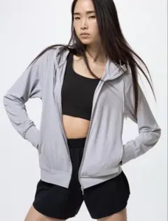 ユニクロ　エアリズムUVカットフルジップパーカ　グレー　M