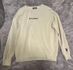 【古着】プレイボーイ PLAYBOY スウェット ベージュ