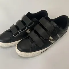 CONVERSE コンバース ベルクロ スニーカー 24cm 黒 パイソン柄