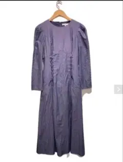 LACE UP DRESS 長袖ワンピース　コットン　moussy マウジー