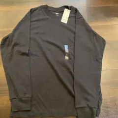 新品未使用UNIQLO ブラックソフトタッチクルーネックT 長袖 カットソー L
