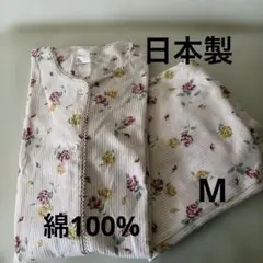 パジャマ　薔薇　長袖　日本製　綿100% 花柄　チュニック丈
