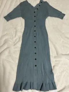 SNIDEL フロントボタンデザインニットワンピース