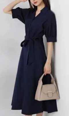 カラーシャツワンピース