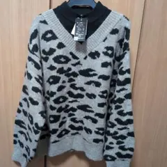 ひょう柄★ニット★新品★М