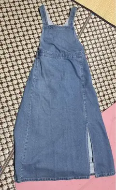 gu ジーユー　デニム　ジャンパースカート ジャンスカ　オールインワンワンピ