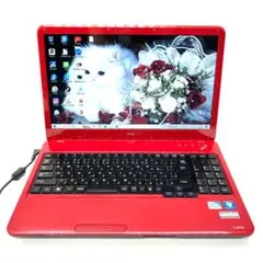 動作良好❣️綺麗な希少カラー・レッド❤️快速SSD✨設定済み ノートパソコン