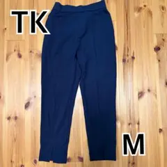 レディース テーパードパンツ ネイビー Mサイズ センタープレス