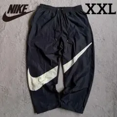 新品 NIKE ナイキ スウッシュ ウーブンパンツ ブラック ビックロゴ XXL