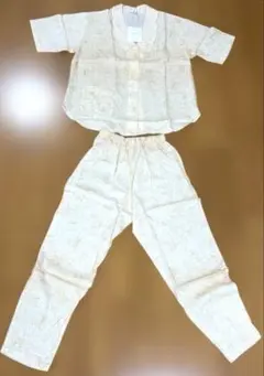 値下げ新品　レナウン貝殻模様クリームベージュパジャマ上下セットレーヨン100%
