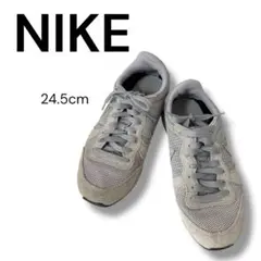 ナイキ MDランナー2 グレー 24.5cm レディース 軽量スニーカー 通学