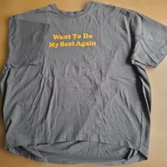 SamansaMos2 ロゴプリント 半袖Tシャツ チャコールグレーのサムネイル