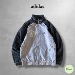 90s adidas ナイロンジャケット 刺繍ロゴ S/Mサイズ◎ 希少
