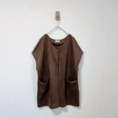 tal. by yumi. しまむら 幻のベスト スウェード　M ジレ 茶色