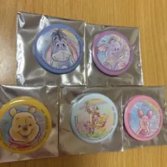 ナムコオリジナル缶バッジ　くまのプーさん　5種セット　シークレット有り