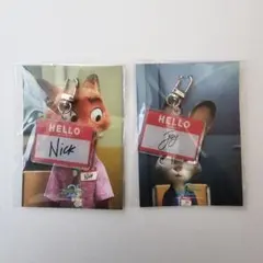 ズートピア 2 韓国　映画　特典　ニック　ジュディ　キーホルダー　2個　セット