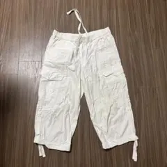 UNIQLO ホワイト ハーフカーゴパンツ Lサイズ
