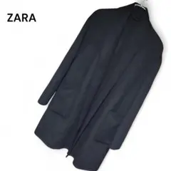 新品タグ付 ZARA BASIC 濃紺 ガウンコート ロング 15,990円 L - メルカリ