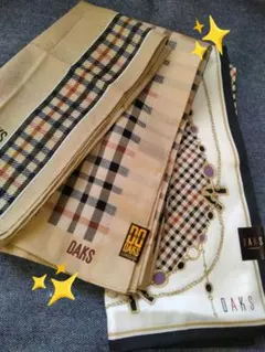 【新品】◎匿名配送◎メンズDAKS チェック柄 ハンカチ3枚組のサムネイル