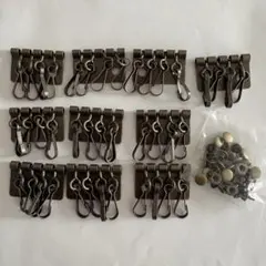 キーケース用金具4連　10個入りアンティークゴールド