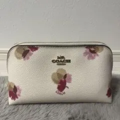 COACH フラワープリント ポーチ 保存袋付き