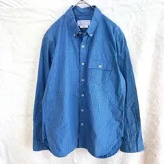チャオパニックティピー　チェックシャツ　青　綿100 メンズ L