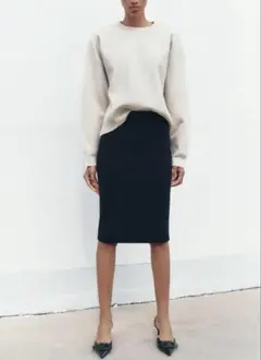 ZARA ザラ　ミディ丈ニットスカート　新品タグ付き