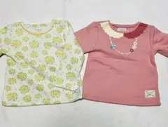 子供服　まとめ売り　キムラタン　トレーナー　95 リボン　花　ピンク　イエロー