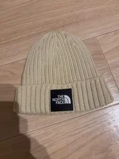 美品　THE NORTH FACE ベージュ ニット帽　キッズ　日本製