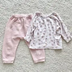 ベビーパジャマ 上下セット 90 女の子 ピンク 綿100