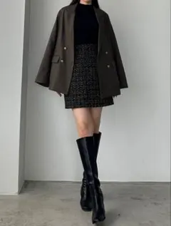 ハイネックリブニット、louere、ルエレ